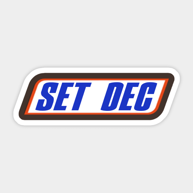 Set Dec Snicker Sticker by AMewseMedia